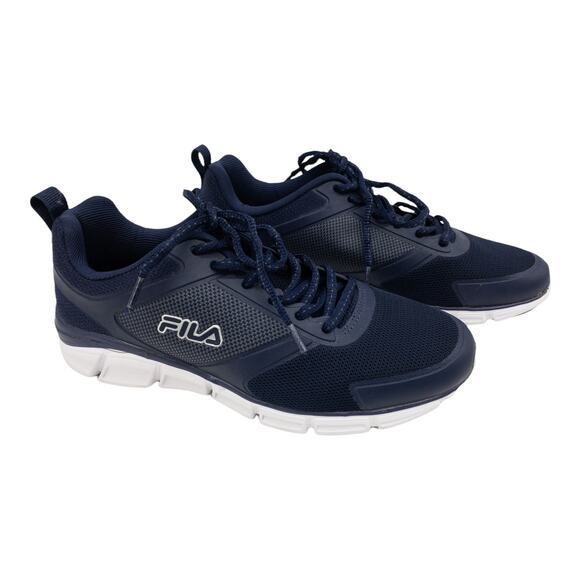 Fila Navy Blue Memory Foam Steel Sprint Lace Up Athletic Sneakers 8.5 Men's - Picture 3 of 9